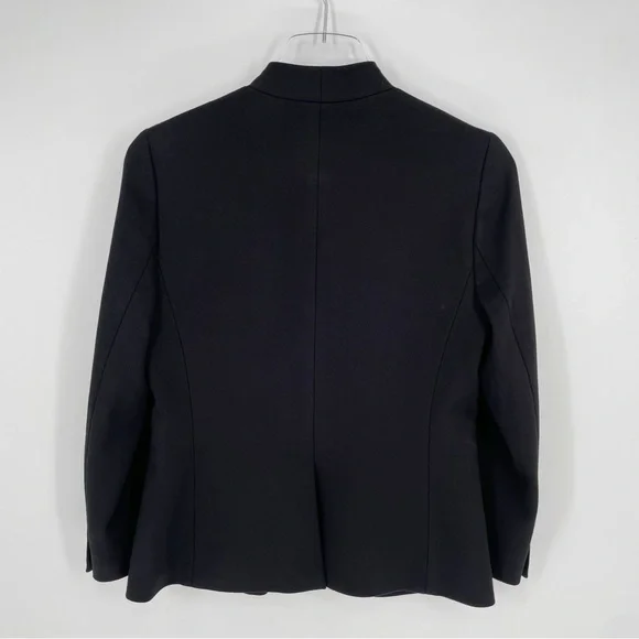 J. CREW 365 Black Going Out Blazer Open Front Minimalist Office Size 4 Petite - Picture 13 of 13